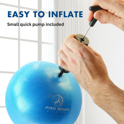 Small Exercise Ball with Pump - 9 Inch Workout Ball for Stability, Barre, Yoga, Core & Physical Therapy
