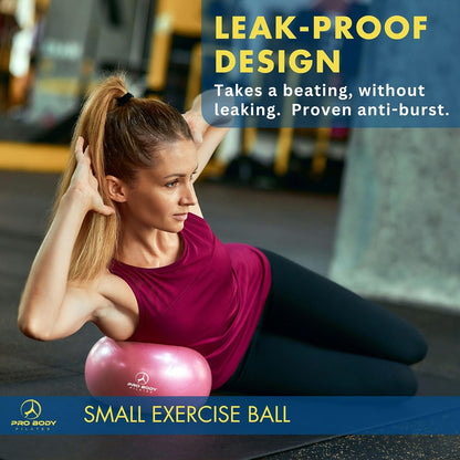 Small Exercise Ball with Pump - 9 Inch Workout Ball for Stability, Barre, Yoga, Core & Physical Therapy