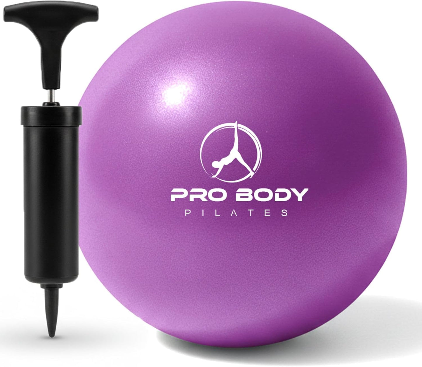 Small Exercise Ball with Pump - 9 Inch Workout Ball for Stability, Barre, Yoga, Core & Physical Therapy