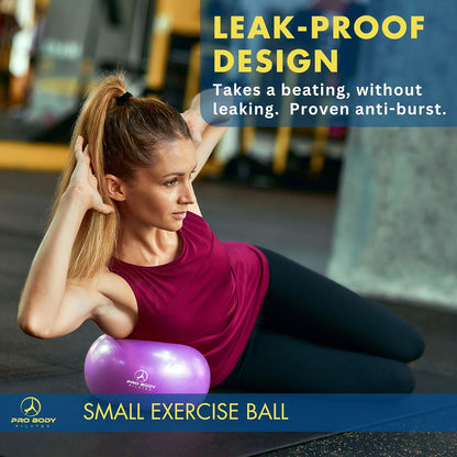 Small Exercise Ball with Pump - 9 Inch Workout Ball for Stability, Barre, Yoga, Core & Physical Therapy