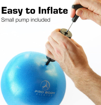 Small Exercise Ball with Pump - 9 Inch Workout Ball for Stability, Barre, Yoga, Core & Physical Therapy