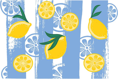 Tervis Lemon Stripes Made in USA Double Walled Insulated Tumbler Travel Cup Keeps Drinks Cold & Hot