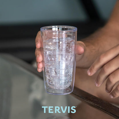 Tervis Lemon Stripes Made in USA Double Walled Insulated Tumbler Travel Cup Keeps Drinks Cold & Hot