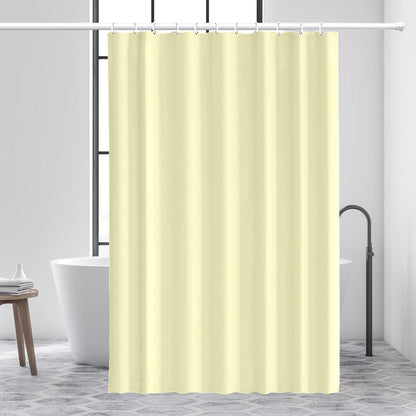 PEVA Shower Curtain,Shower Curtain Liner with Rustproof Grommets and Magnets, Waterproof Cute Lightweight Standard Size Bathroom Curtains (Ginger Yellow)