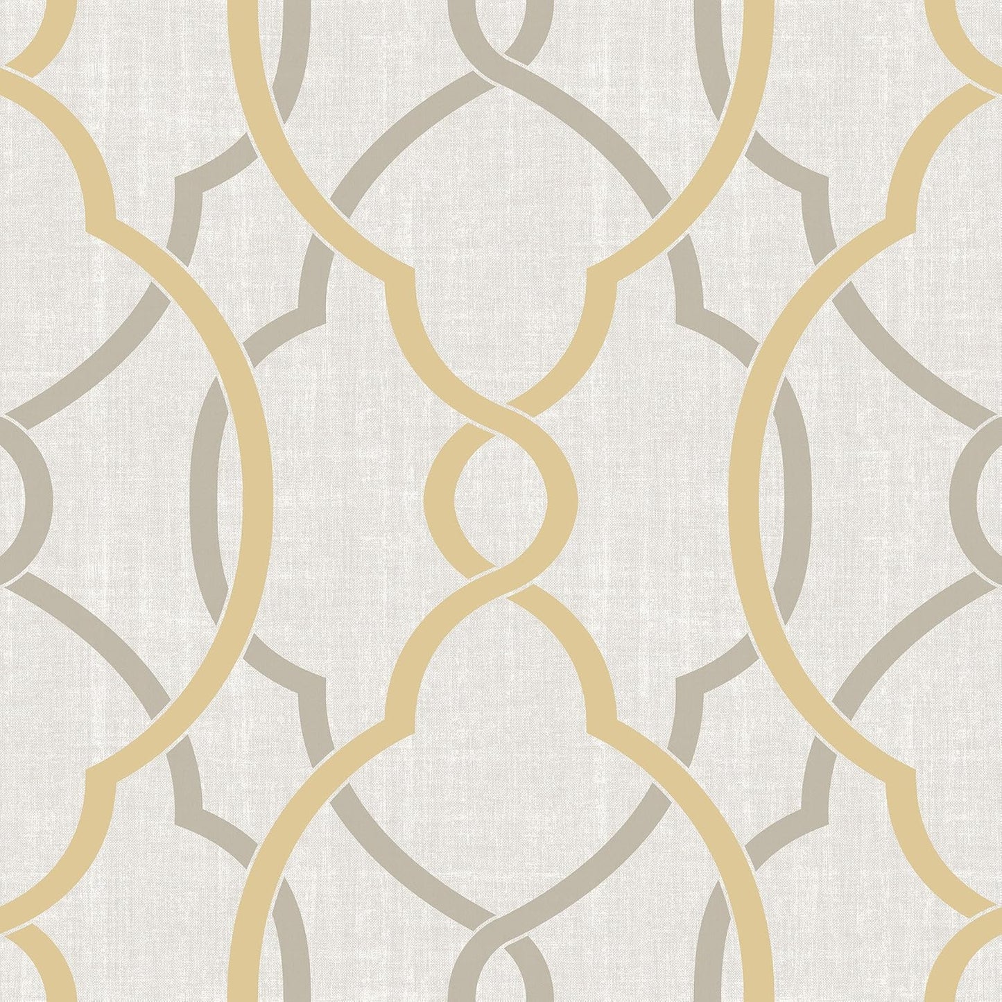 NU1695 Sausalito Taupe/Yellow Peel & Stick Wallpaper, Yellow , Gray