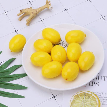 20Pcs Yellow Simulation Artificial Lemon Fake Fruit Disply Home Party Decor Artificial Fruit Trees for Home Decor Artificial Fruit Artificial Plants and Flowers Artificial Plants and Flowers