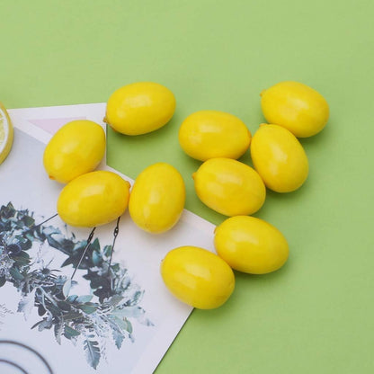 20Pcs Yellow Simulation Artificial Lemon Fake Fruit Disply Home Party Decor Artificial Fruit Trees for Home Decor Artificial Fruit Artificial Plants and Flowers Artificial Plants and Flowers