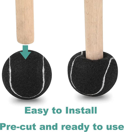 2PCS Precut Tennis Balls for Walkers, Heavy Duty Long Lasting Glide Balls - Precut for Easy Installation, Universal Felt Pads for Walker Legs & Furniture, Floor Protectors