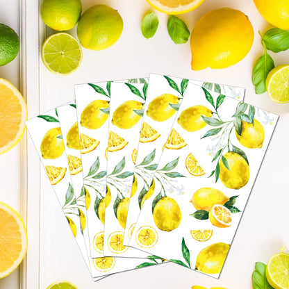 40Pcs Lemon Paper Napkins Yellow Citrus Fruit Disposable Hand Napkin Watercolor Summer Fruit Disposable Hand Towel for Summer Kitchen, Bathroom, Tea Party, Baby Shower