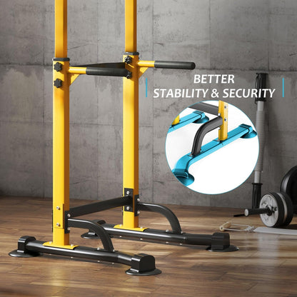 Power Tower Dip Station Pull Up Bar for Home Gym Adjustable Height Strength Training Workout Equipment,Pull Up Bar Station