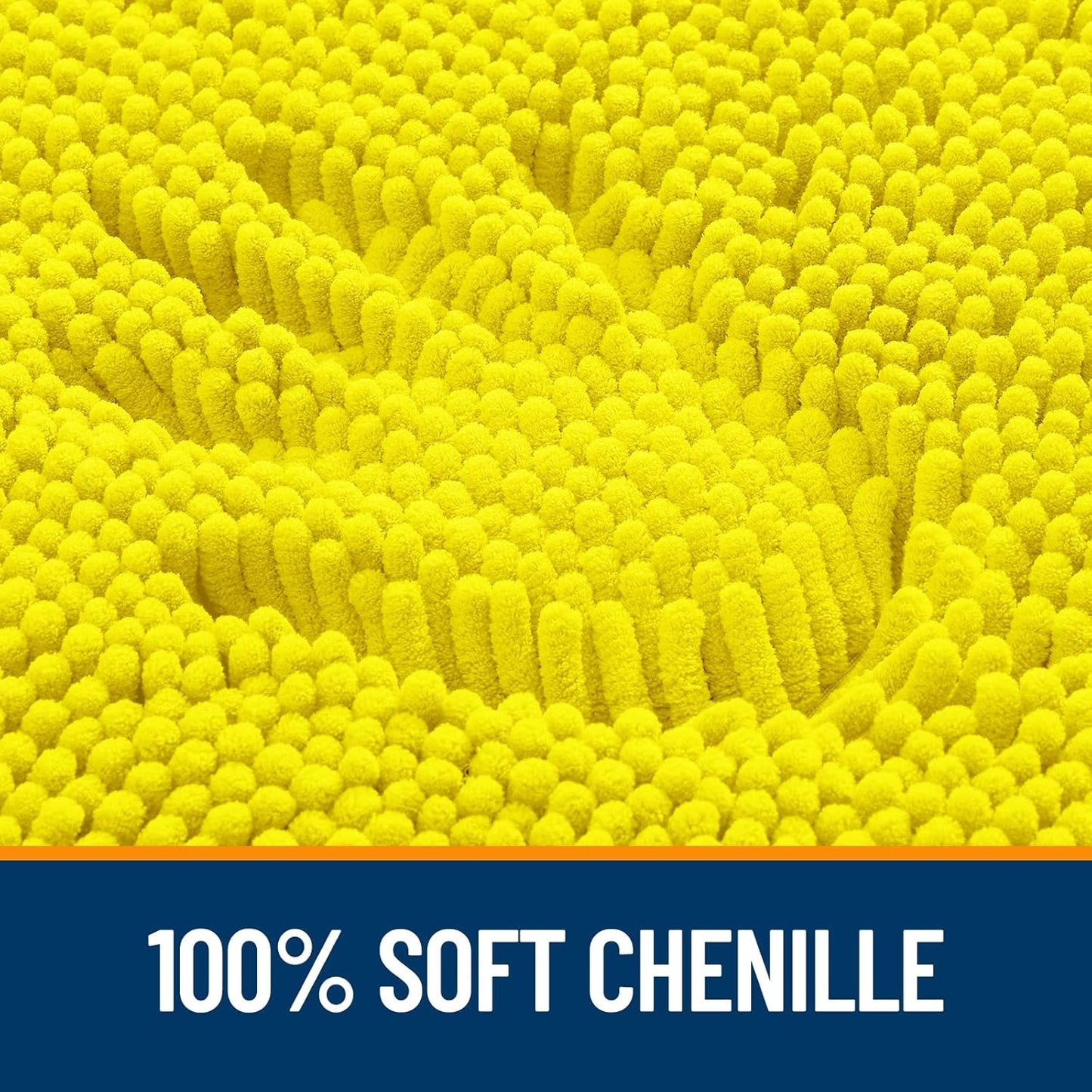 Bathroom Rugs 30x20, Extra Soft Absorbent Chenille Bath Rugs, Rubber Backing Quick Dry, Machine Washable Bath Mats for Bathroom Floor, Tub and Shower, Home Decor Accessories, Lemon Yellow