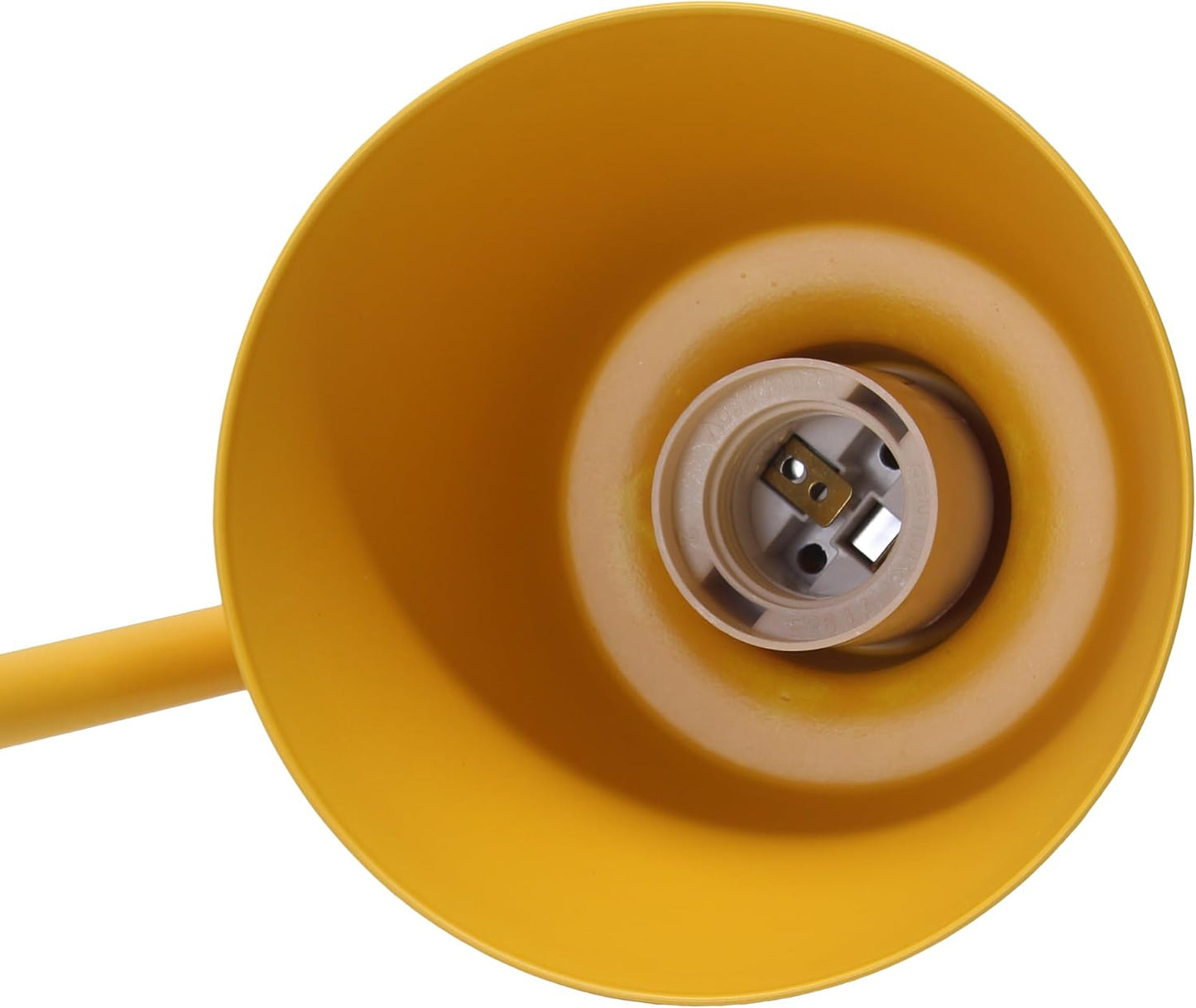 LD1079-YLW 16" Sleek Essentials Metal Looped Desk Task Lamp with Adjustable Shade, for Office, Desk, Nightstand, Dorm, Yellow
