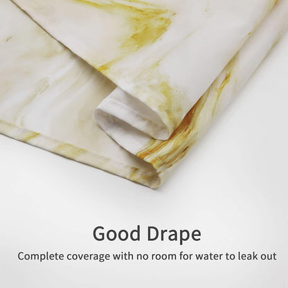Yellow Gold Marble, Abstract Modern Shower Curtain for Bathroom Decor, Luxury Standard Shower Curtain for Bathtub, Waterproof Washable Fabric, 72 x 72