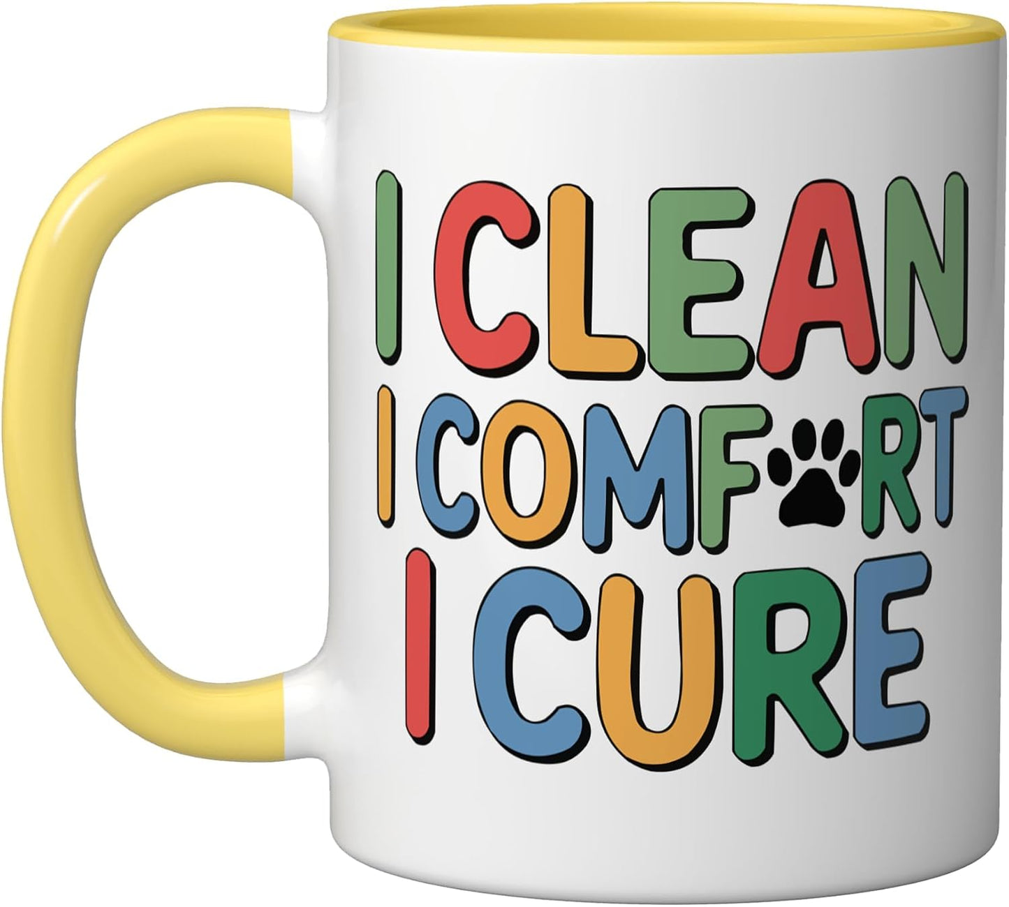 Veterinary Assistant Veterinarian Pet Animal Care Ceramic Mug, Yellow/White, 11oz