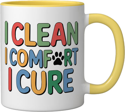 Veterinary Assistant Veterinarian Pet Animal Care Ceramic Mug, Yellow/White, 11oz