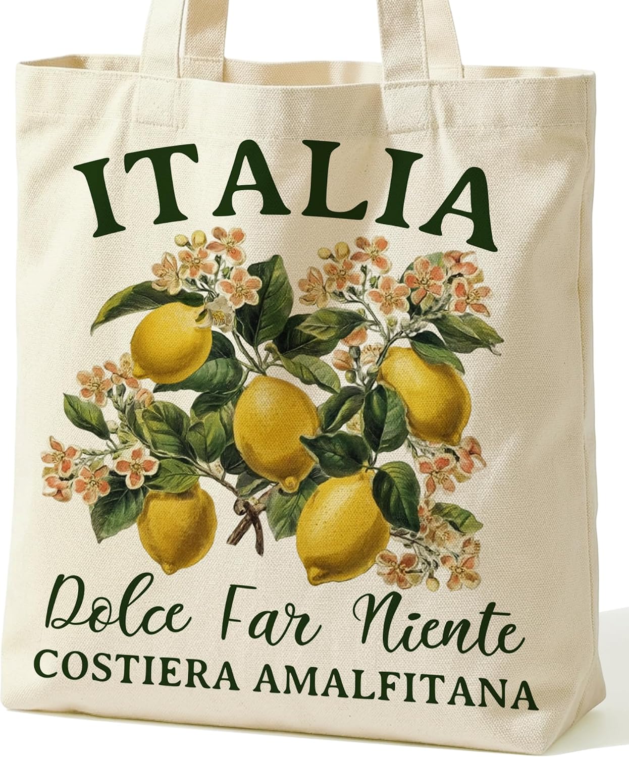 Aesthetic Farm Market Tote Bag for Women | Double-Sided, Reusable, Medium Size with Inner Pocket
