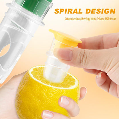Screw Top Manual Lemon Squeezer, 2pcs Lime Squeezer with Lemon Zester, Mini Handheld Orange Press Juice Extractor, Citrus Juicer for Seasoning Cooking and Cocktails(COLOR:Yellow+Green)