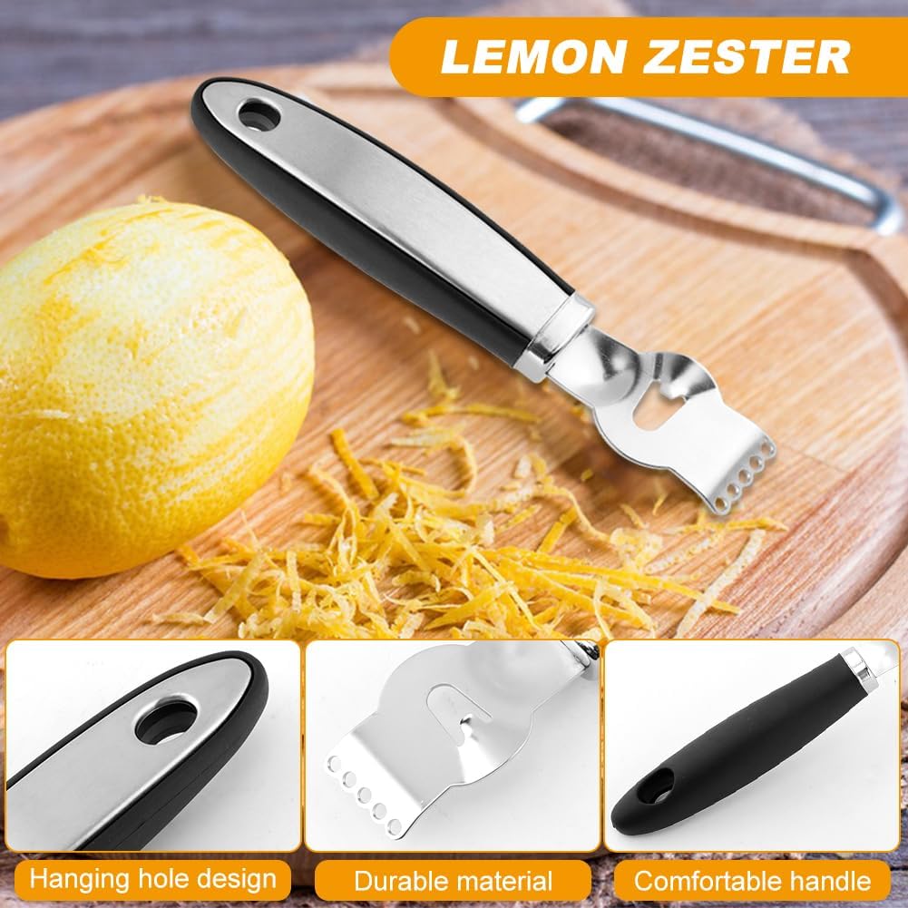 Screw Top Manual Lemon Squeezer, 2pcs Lime Squeezer with Lemon Zester, Mini Handheld Orange Press Juice Extractor, Citrus Juicer for Seasoning Cooking and Cocktails(COLOR:Yellow+Green)