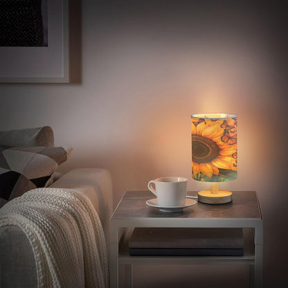 Small Table Lamp for Bedroom Bright Yellow Sunflower Table Lamp Nightstand Lamp for Livingroom Office Reading Working Table Desk