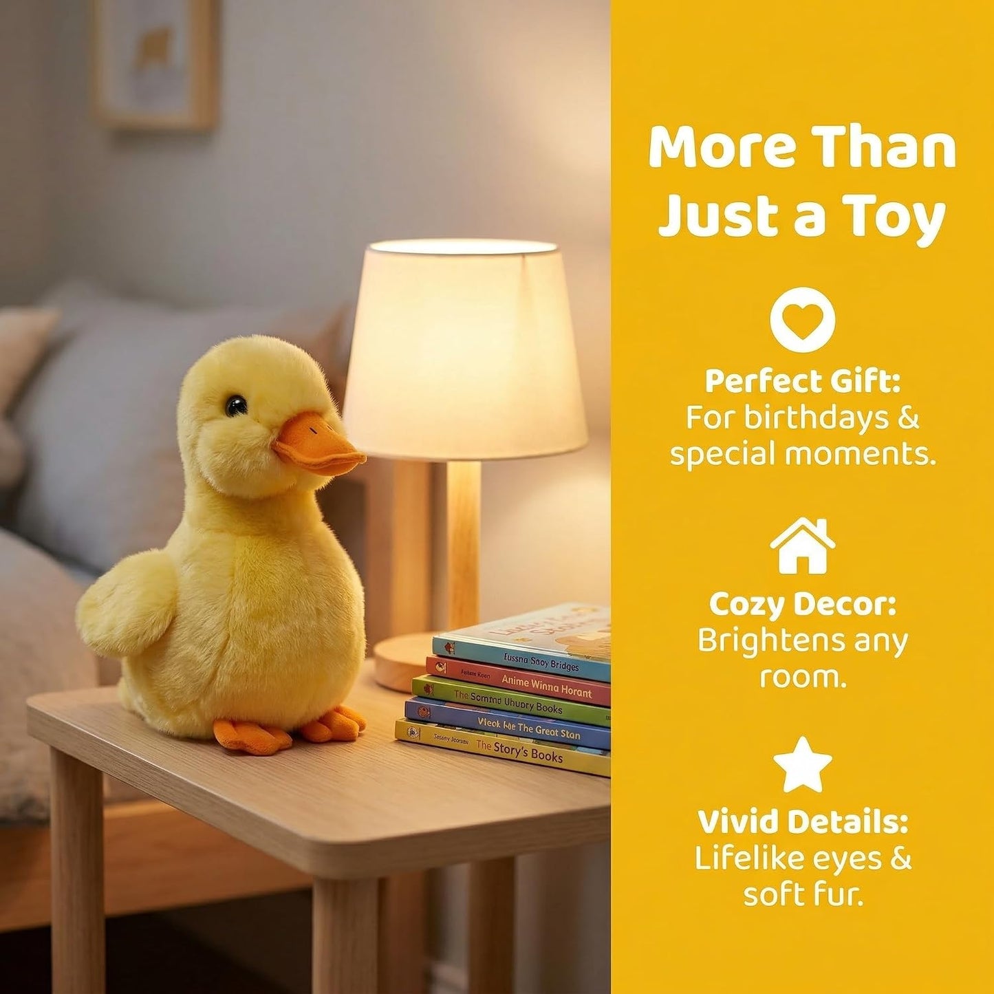 Yellow Little Duck Plush, 5.5inch Simulation Duck Stuffed Animal, Little Baby Duck Doll Plush Toys as Gift for Your Kids