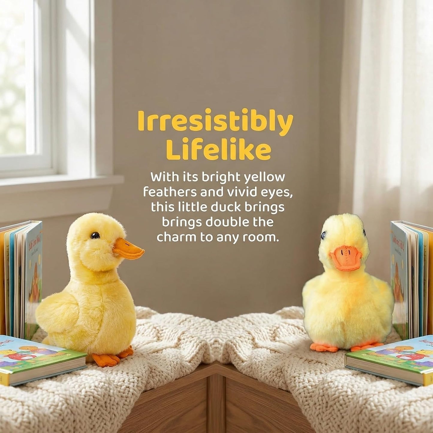 Yellow Little Duck Plush, 5.5inch Simulation Duck Stuffed Animal, Little Baby Duck Doll Plush Toys as Gift for Your Kids