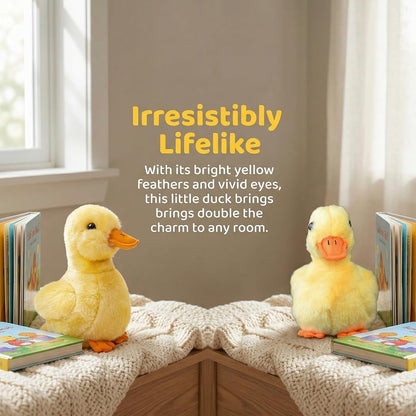 Yellow Little Duck Plush, 5.5inch Simulation Duck Stuffed Animal, Little Baby Duck Doll Plush Toys as Gift for Your Kids
