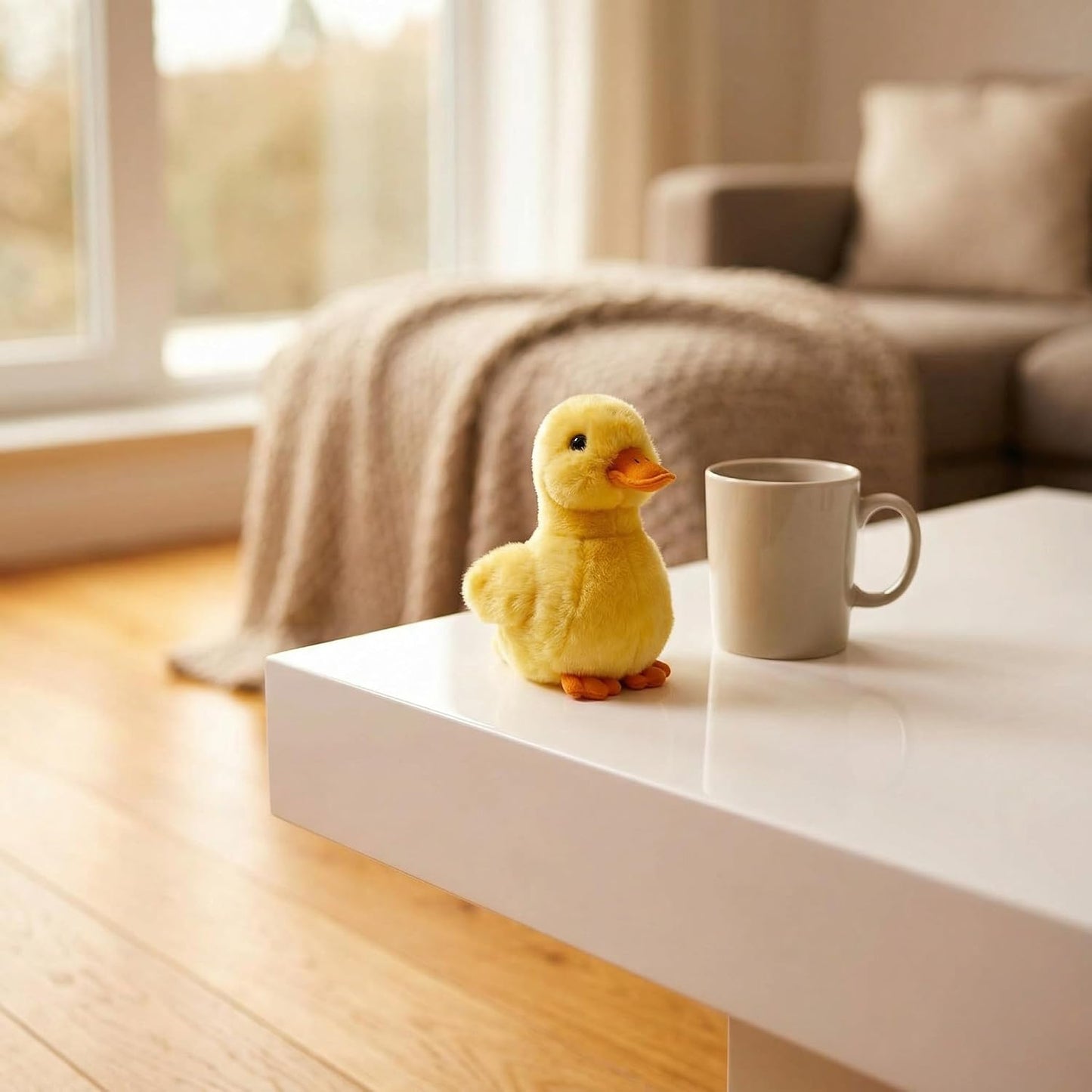 Yellow Little Duck Plush, 5.5inch Simulation Duck Stuffed Animal, Little Baby Duck Doll Plush Toys as Gift for Your Kids