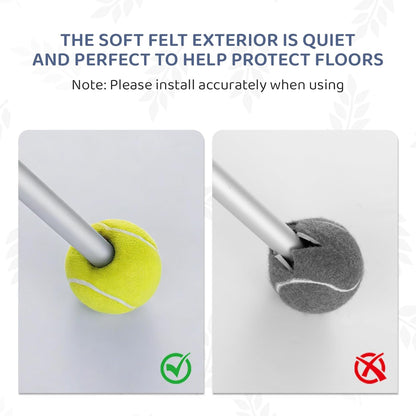 Walker Tennis Balls Precut Tennis Balls for Walkers 4PCS Walkers Legs Universal Precut Glide Balls, Heavy Duty Long Lasting Felt Pad Glide Coverings for Furniture Legs and Floor Protection