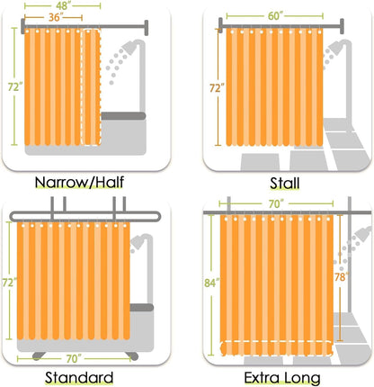 Lemon Shower Curtain Sets for Bathroom 72"×72" Green Leaves Plant Design Yellow Aesthetic Lemons Shower Curtains Modern Bathroom Decoration Waterproof Washable Fabric with 12 Hooks 72"×72"