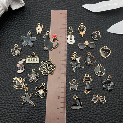 100 Pcs Random Enamel Charms for Jewelry Making Flowers, Hearts, and Mixed Styles Bracelet Necklaces Earrings Making Findings Supplies (SN1256-Yellow)