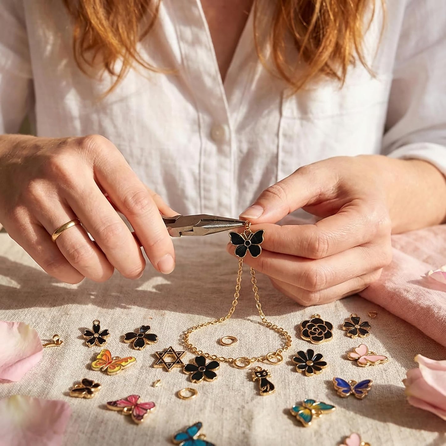 100 Pcs Random Enamel Charms for Jewelry Making Flowers, Hearts, and Mixed Styles Bracelet Necklaces Earrings Making Findings Supplies (SN1256-Yellow)