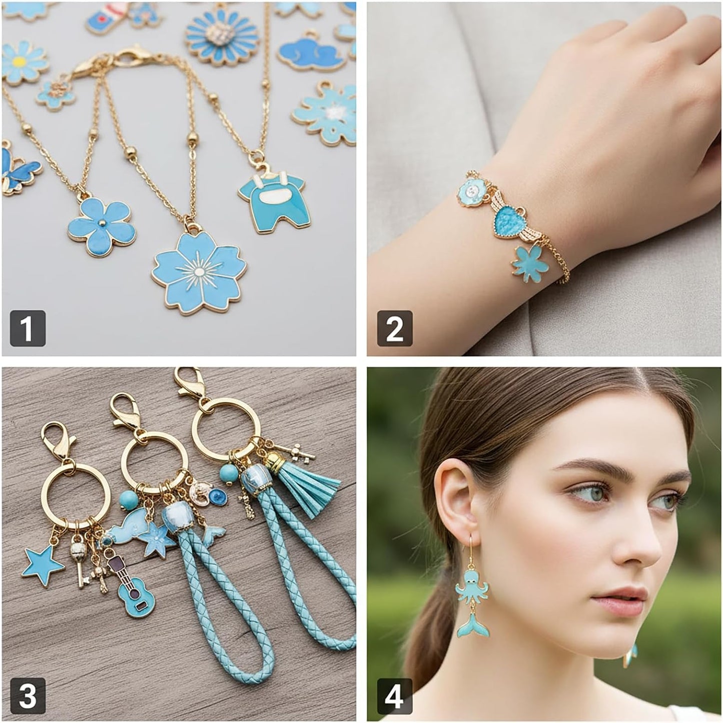 100 Pcs Random Enamel Charms for Jewelry Making Flowers, Hearts, and Mixed Styles Bracelet Necklaces Earrings Making Findings Supplies (SN1256-Yellow)