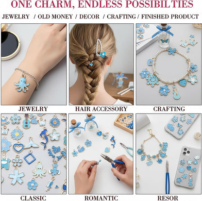 100 Pcs Random Enamel Charms for Jewelry Making Flowers, Hearts, and Mixed Styles Bracelet Necklaces Earrings Making Findings Supplies (SN1256-Yellow)