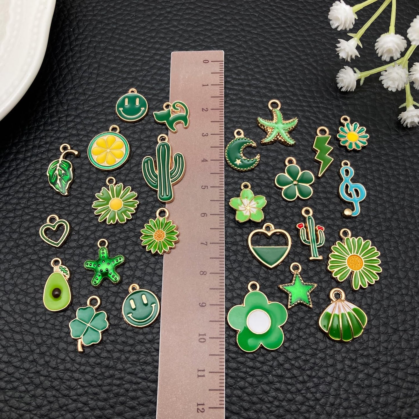 100 Pcs Random Enamel Charms for Jewelry Making Flowers, Hearts, and Mixed Styles Bracelet Necklaces Earrings Making Findings Supplies (SN1256-Yellow)