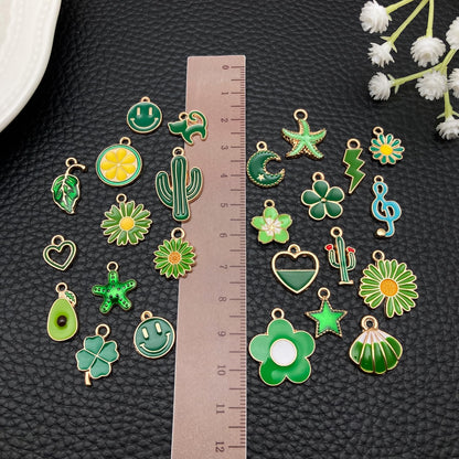 100 Pcs Random Enamel Charms for Jewelry Making Flowers, Hearts, and Mixed Styles Bracelet Necklaces Earrings Making Findings Supplies (SN1256-Yellow)