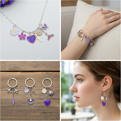 100 Pcs Random Enamel Charms for Jewelry Making Flowers, Hearts, and Mixed Styles Bracelet Necklaces Earrings Making Findings Supplies (SN1256-Yellow)
