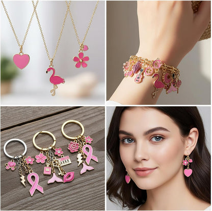 100 Pcs Random Enamel Charms for Jewelry Making Flowers, Hearts, and Mixed Styles Bracelet Necklaces Earrings Making Findings Supplies (SN1256-Yellow)