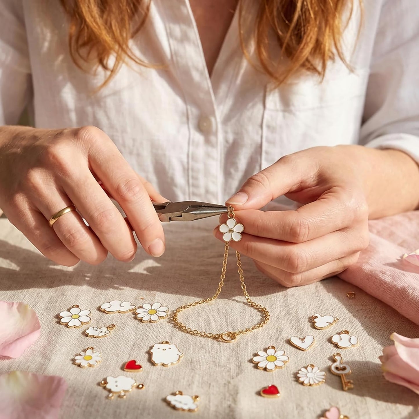 100 Pcs Random Enamel Charms for Jewelry Making Flowers, Hearts, and Mixed Styles Bracelet Necklaces Earrings Making Findings Supplies (SN1256-Yellow)