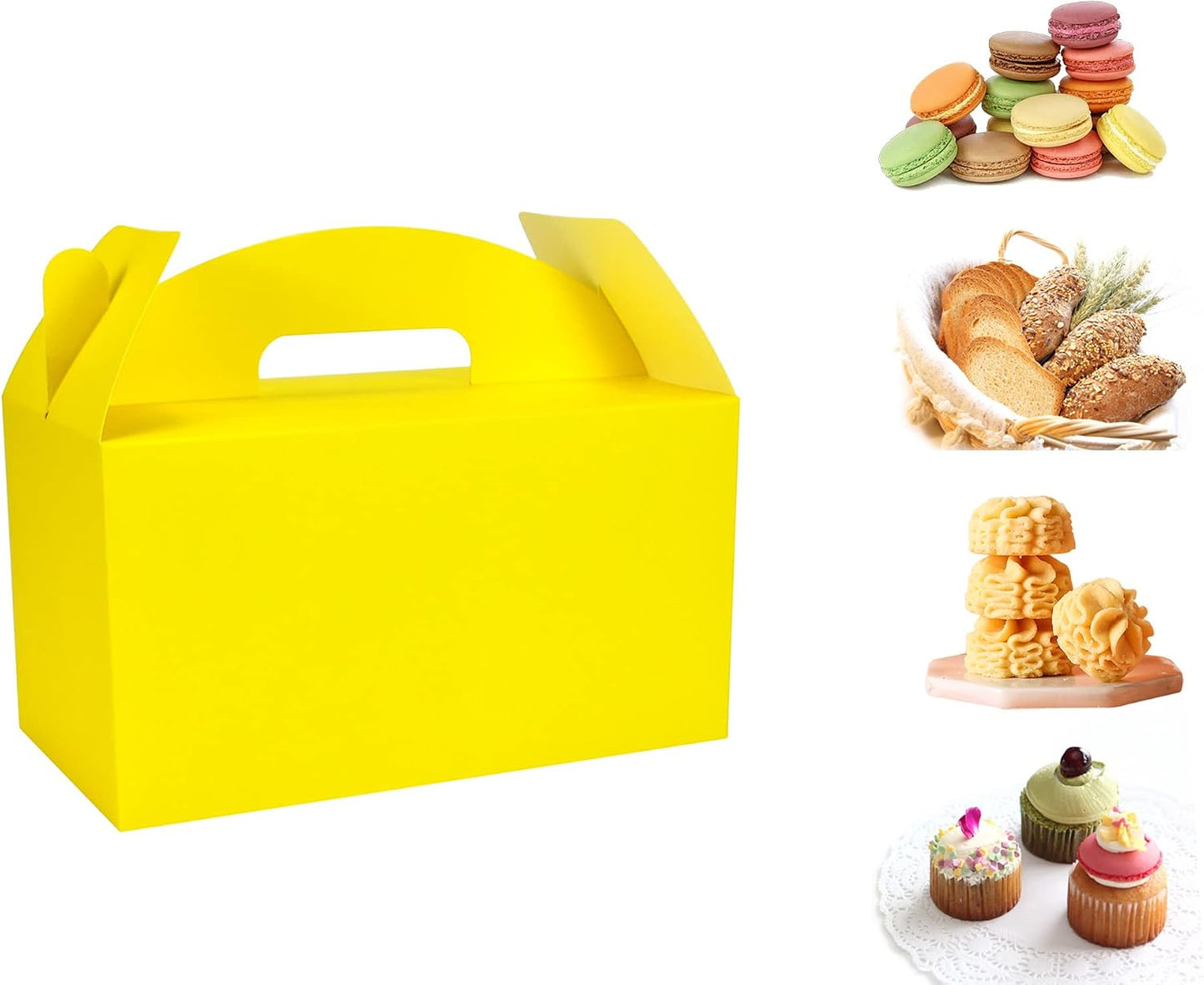 Treat Gift Boxes, 30 Pack, Yellow, 9.45x5x5 IN | Gable Box For Party Favor, Goodie, Birthday, Baby Shower, Wedding, Christmas, Bridesmaid