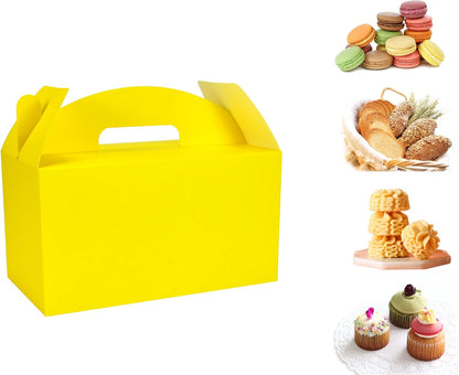 Treat Gift Boxes, 30 Pack, Yellow, 9.45x5x5 IN | Gable Box For Party Favor, Goodie, Birthday, Baby Shower, Wedding, Christmas, Bridesmaid