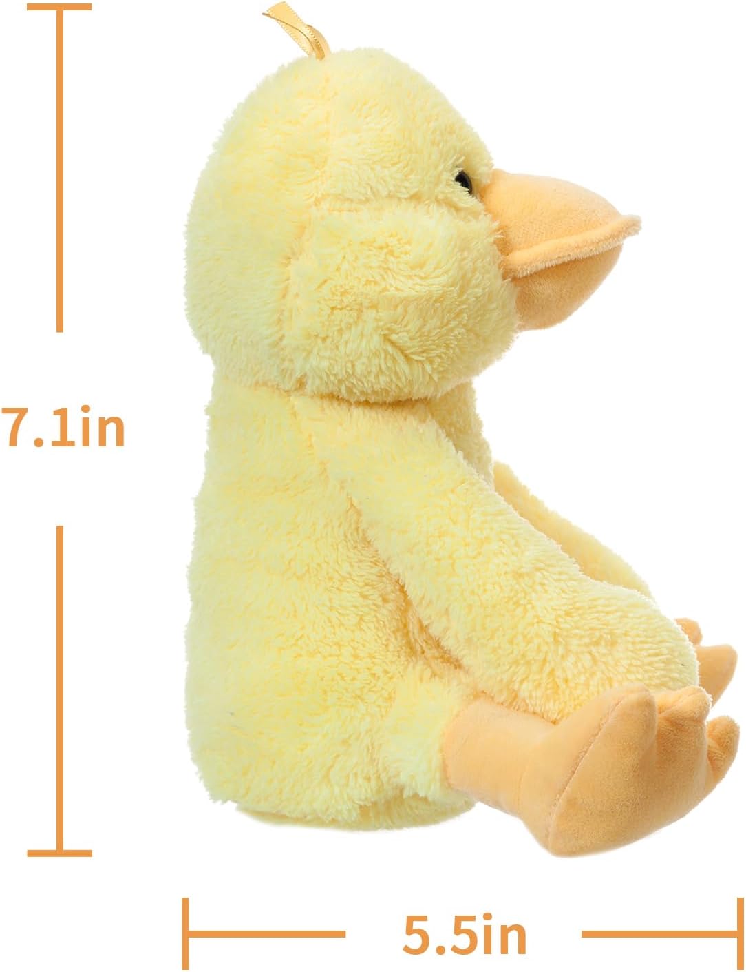 Duck Plush Soft Stuffed Animals Plush Toys Fluffy Yellow 7''