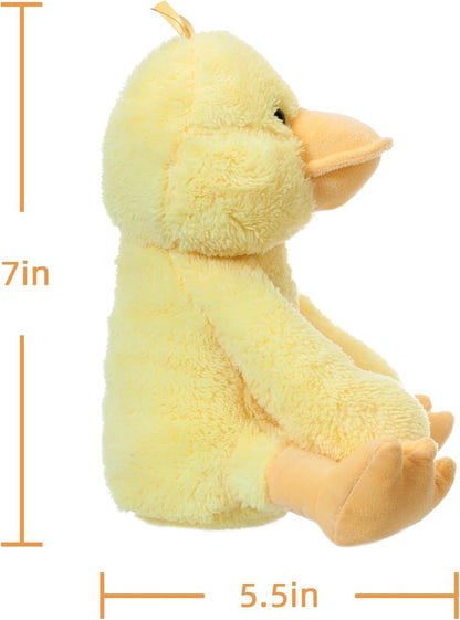 Duck Plush Soft Stuffed Animals Plush Toys Fluffy Yellow 7''