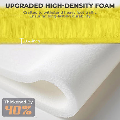 9x12 Yellow Rugs for Bedroom, Ultra-Soft Fluffy Area Rugs for Living Room, 9 x 12 Shag Carpet for Nursery, Kids, Girl, Boy, Baby, Plush, Fuzzy, Shaggy, Cute Home Decor
