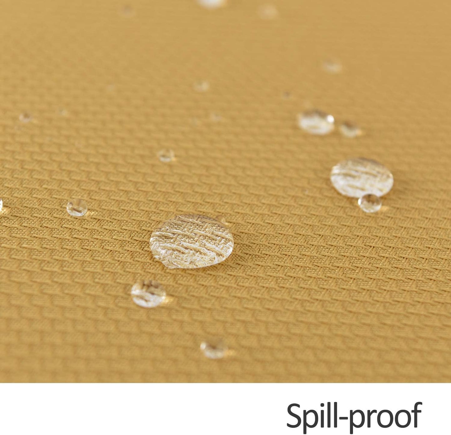 Textured Rectangle Tablecloth Water Resistant Wrinkle Free Spill-Proof, Soft Jacquard Table Cloth for Banquet Parties Event Holiday Dinner, Indoor and Outdoor Use, 60 x 84 Inch, Ochre Yellow