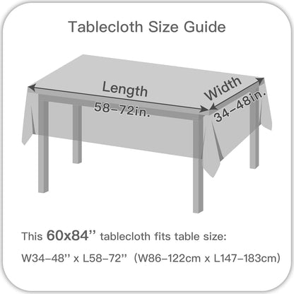 Textured Rectangle Tablecloth Water Resistant Wrinkle Free Spill-Proof, Soft Jacquard Table Cloth for Banquet Parties Event Holiday Dinner, Indoor and Outdoor Use, 60 x 84 Inch, Ochre Yellow