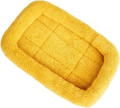 Winter Warm Comfortable Pet Dog Cat Sleeping Bed Mat for Pet House/Kennels/Cage/Crate Bed, Yellow, S