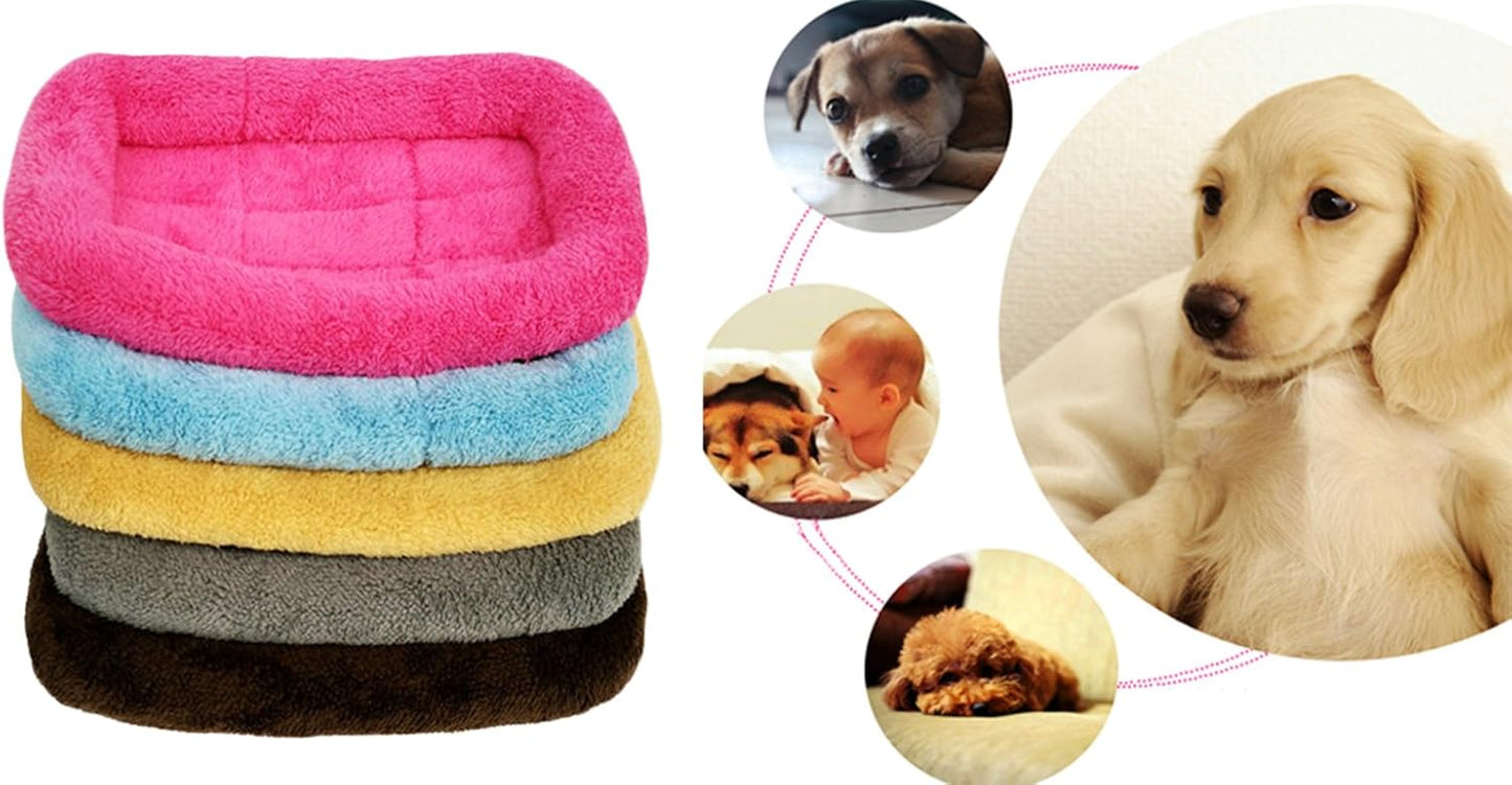 Winter Warm Comfortable Pet Dog Cat Sleeping Bed Mat for Pet House/Kennels/Cage/Crate Bed, Yellow, S
