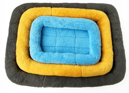 Winter Warm Comfortable Pet Dog Cat Sleeping Bed Mat for Pet House/Kennels/Cage/Crate Bed, Yellow, S