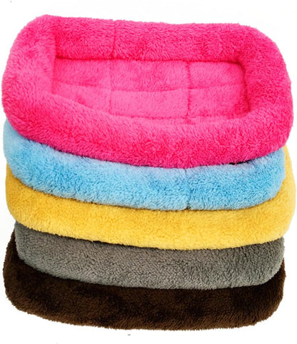 Winter Warm Comfortable Pet Dog Cat Sleeping Bed Mat for Pet House/Kennels/Cage/Crate Bed, Yellow, S