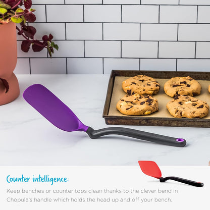 Chopula –Super Flexible Chopping Sit Up Spatula – Safe for Non-Stick One Size Yellow | Non-stick cookware safe, heat resistant, thin, flexible flipper, turner and food chopper with sit-up, no-mess handle, 12"